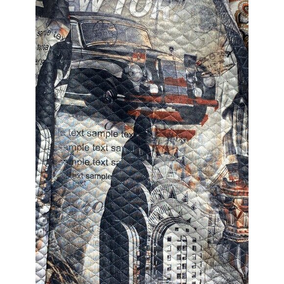 Barabas Men's XL New York All Over Print Waffle Jacket Blazer Paisley Interior - Picture 10 of 16